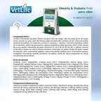 Vet Life Obesity & Diabetic Fish para Cães Adultos de Todas as Raças 2Kg