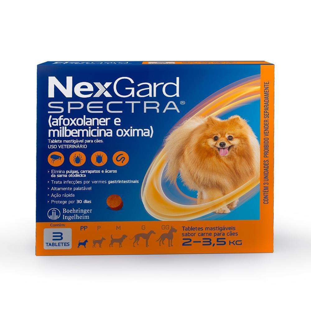Antipulgas e Carrapatos Nexgard Spectra Cães 2 a 3,5Kg