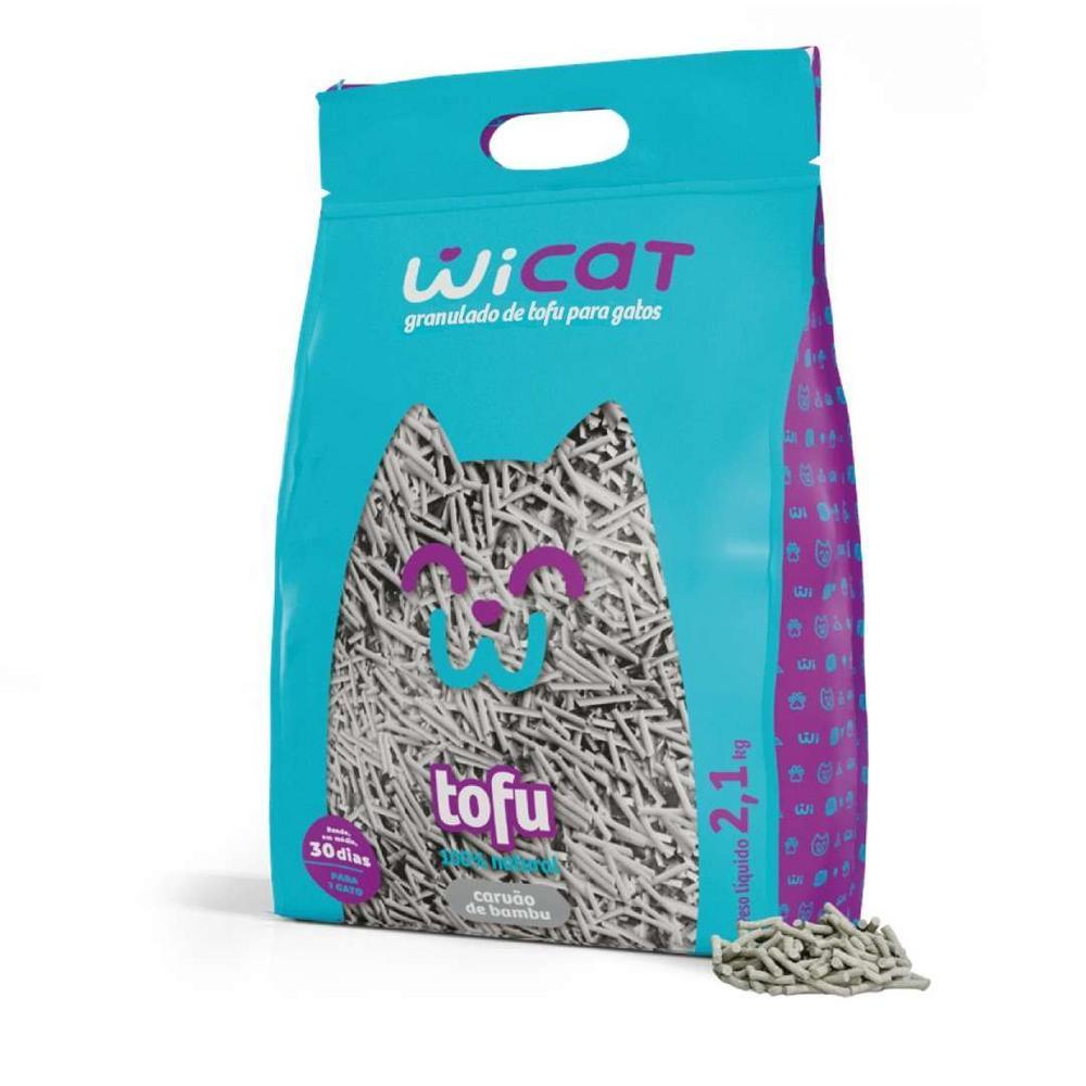 Granulado Higiênico WiCat Tofu Carvão de Bambu para Gatos 2,1kg