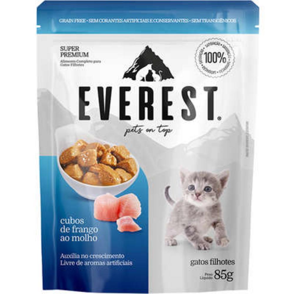 Ração Úmida Everest Cubos de Frango ao Molho para Gatos Filhotes - 85 g