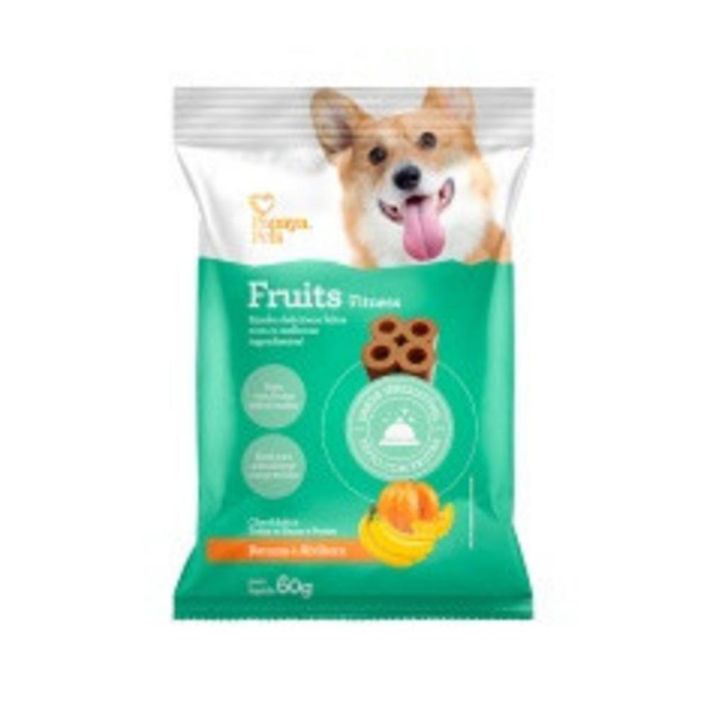Snack Papaya Pets Fruits Fitness para Cães Adultos Sabor Banana e Abóbora