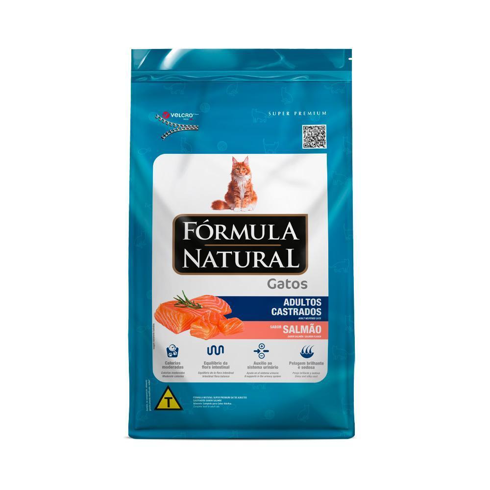 Ração Fórmula Natural Life para Gatos Adultos Castrados Sabor Salmão  10,1kg