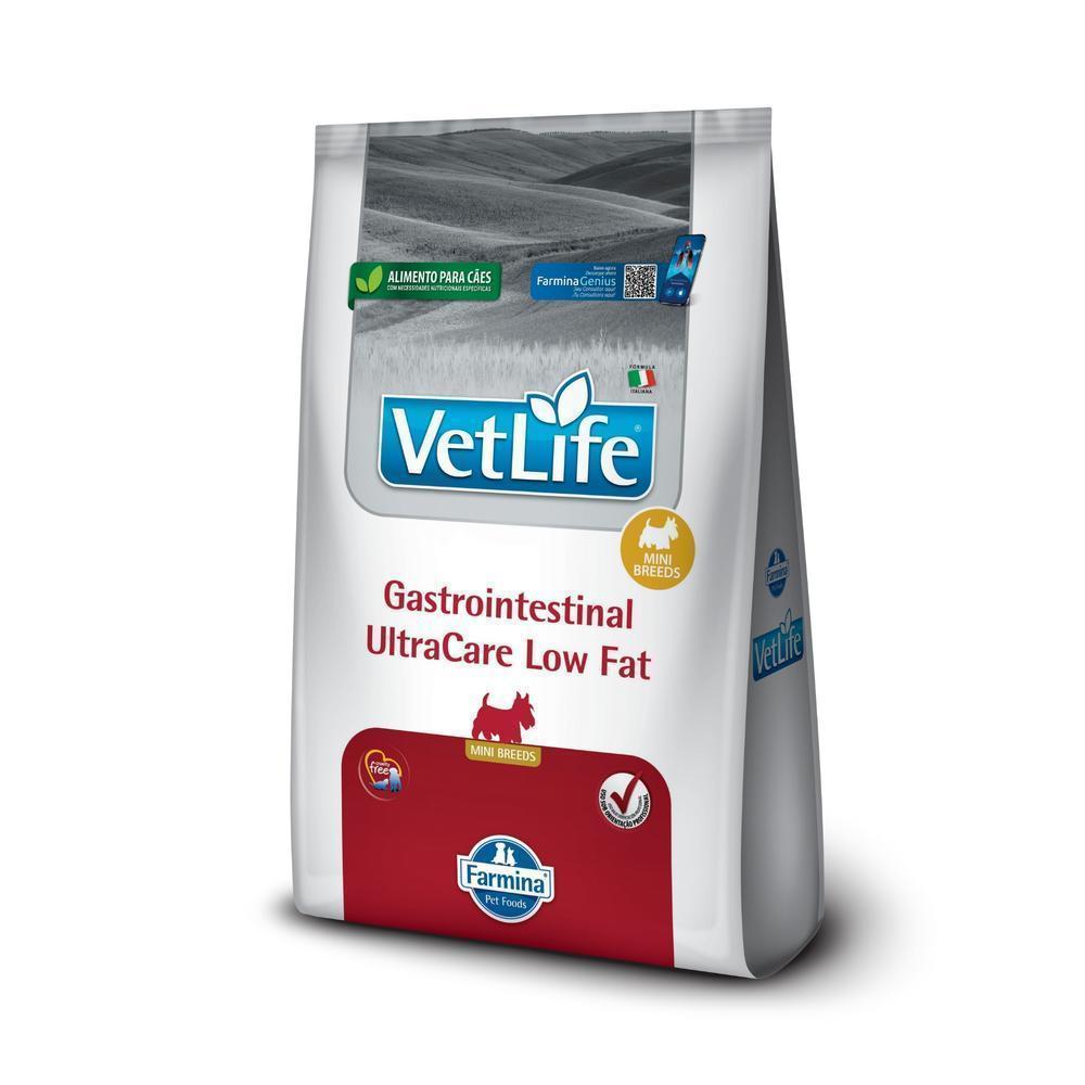 Vet Life Gastrointestinal UltraCare Low Fat para Cães Adultos de Raças Mini e Pequenas 1,5Kg