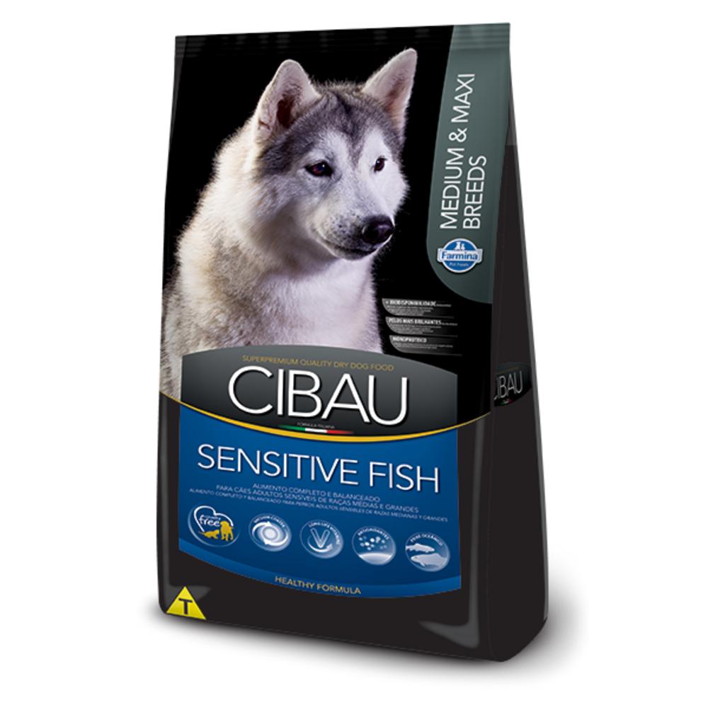 Cibau Sensitive Fish para Cães Adultos de Raças Médias e Grandes Sabor Salmão 12Kg