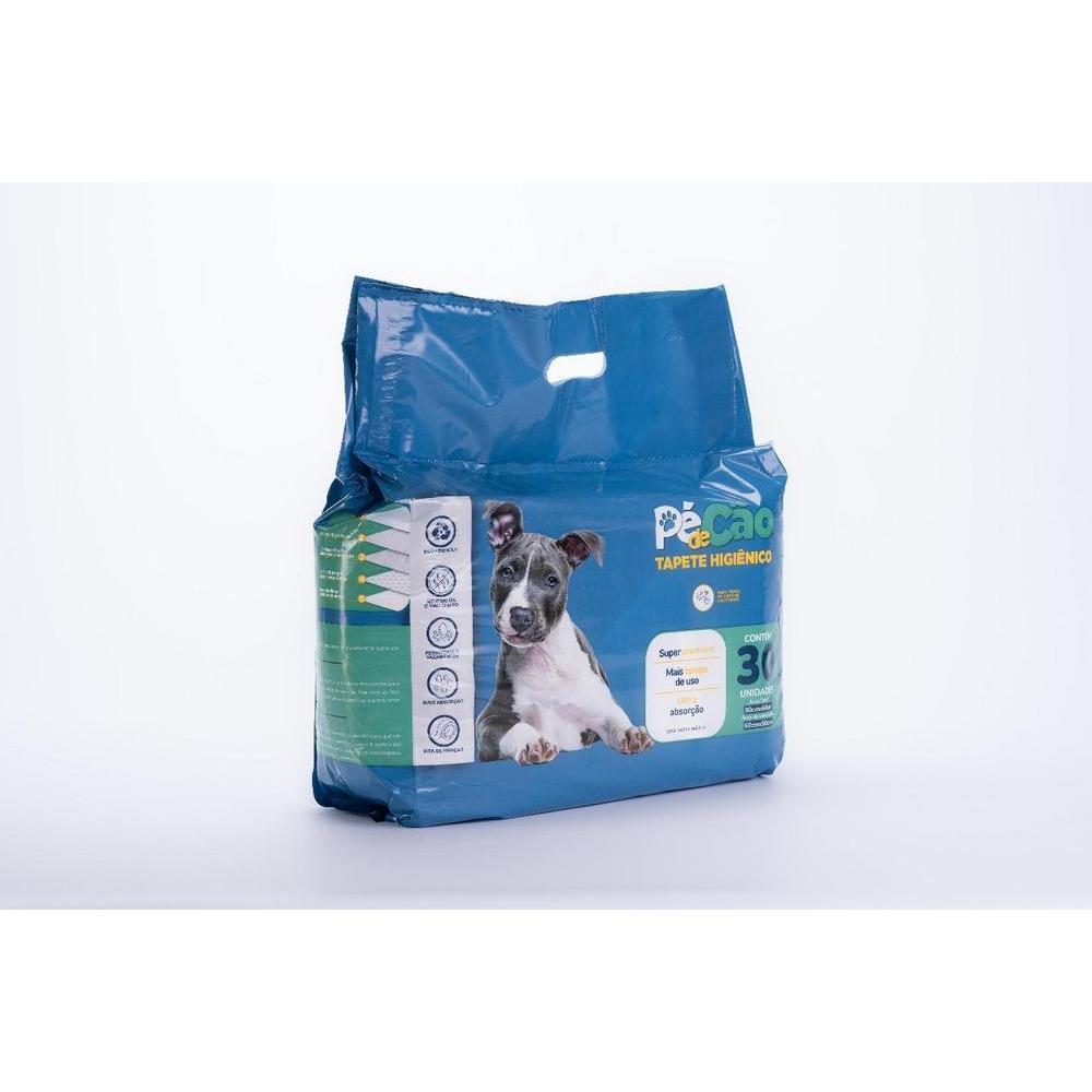 Tapete Higiênico Pé de Cão 80x60 com 30 unidades