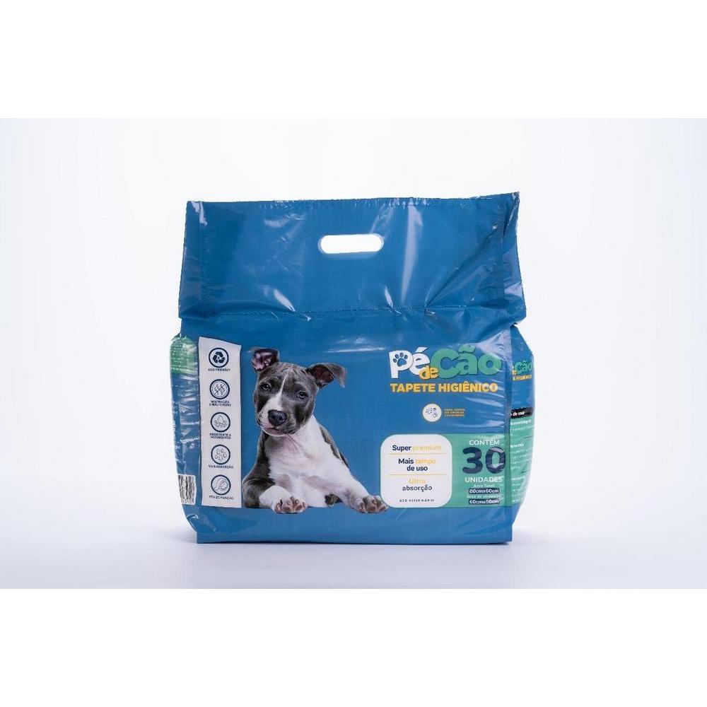 Tapete Higiênico Pé de Cão 80x60 com 30 unidades