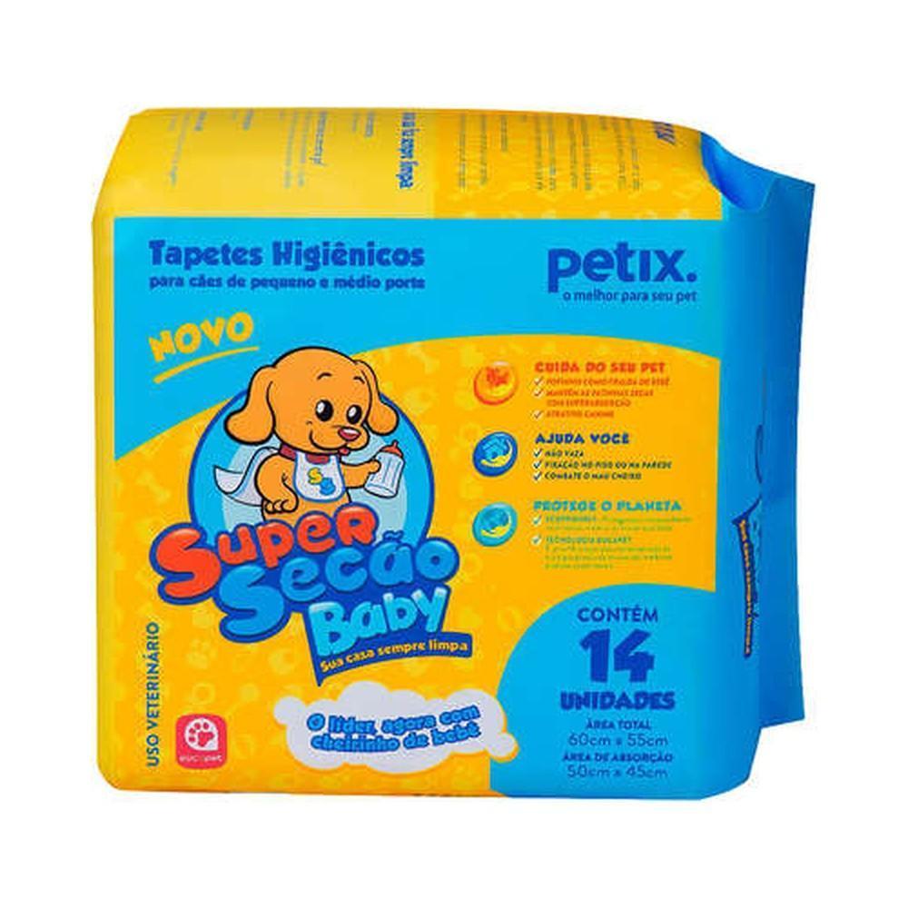 Tapetes Higiênicos Petix Super Secão Baby 14 Unidades