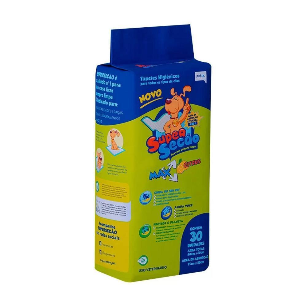 Tapete Higienico Super Secão Max Citrus com 30 Unidades