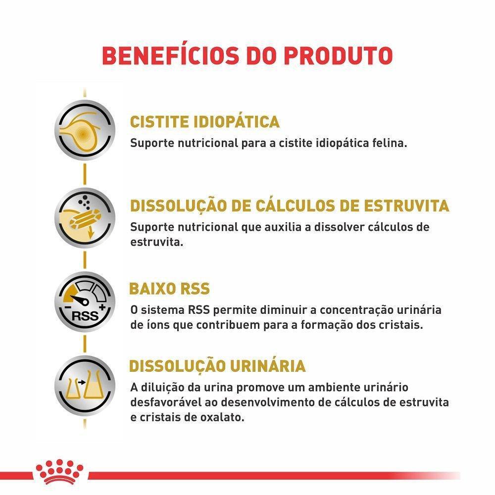 Ração Úmida Royal Canin Sachê Veterinary Diet Urinary S/O para Gatos com Cálculos Urinários - 85 g