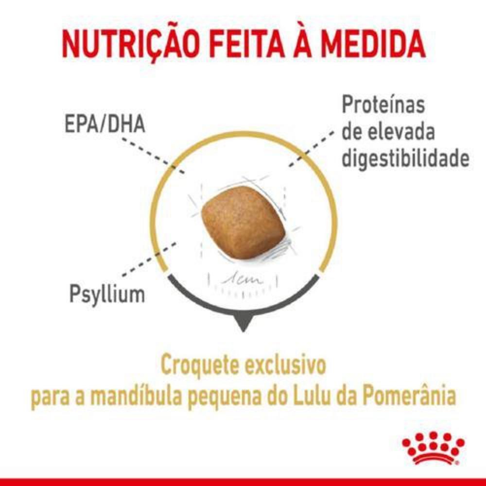 Ração Seca Royal Canin Pomeranian para Cães Adultos da Raça Lulu da Pomerânia - 2,5 Kg