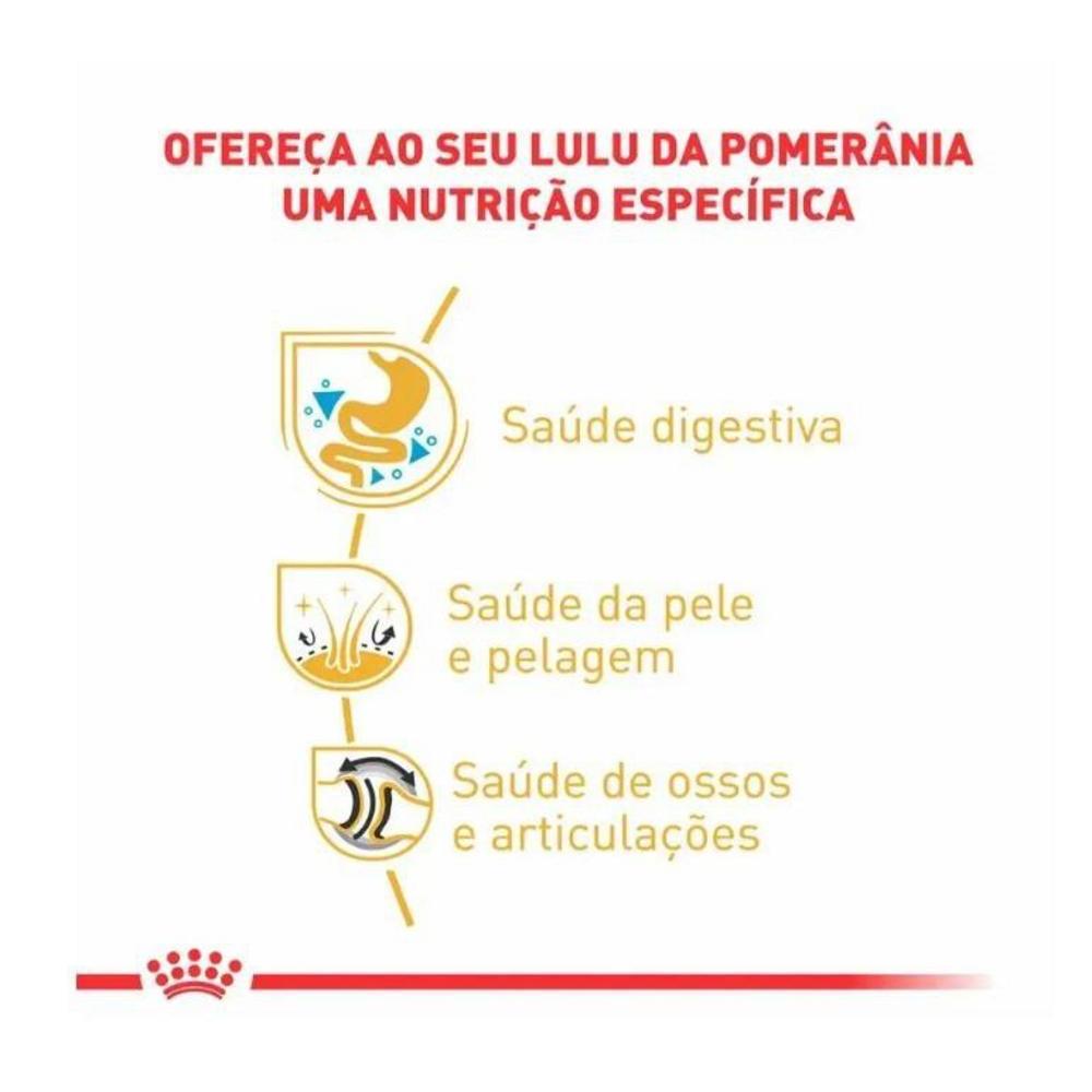 Ração Seca Royal Canin Pomeranian para Cães Adultos da Raça Lulu da Pomerânia - 7,5 Kg