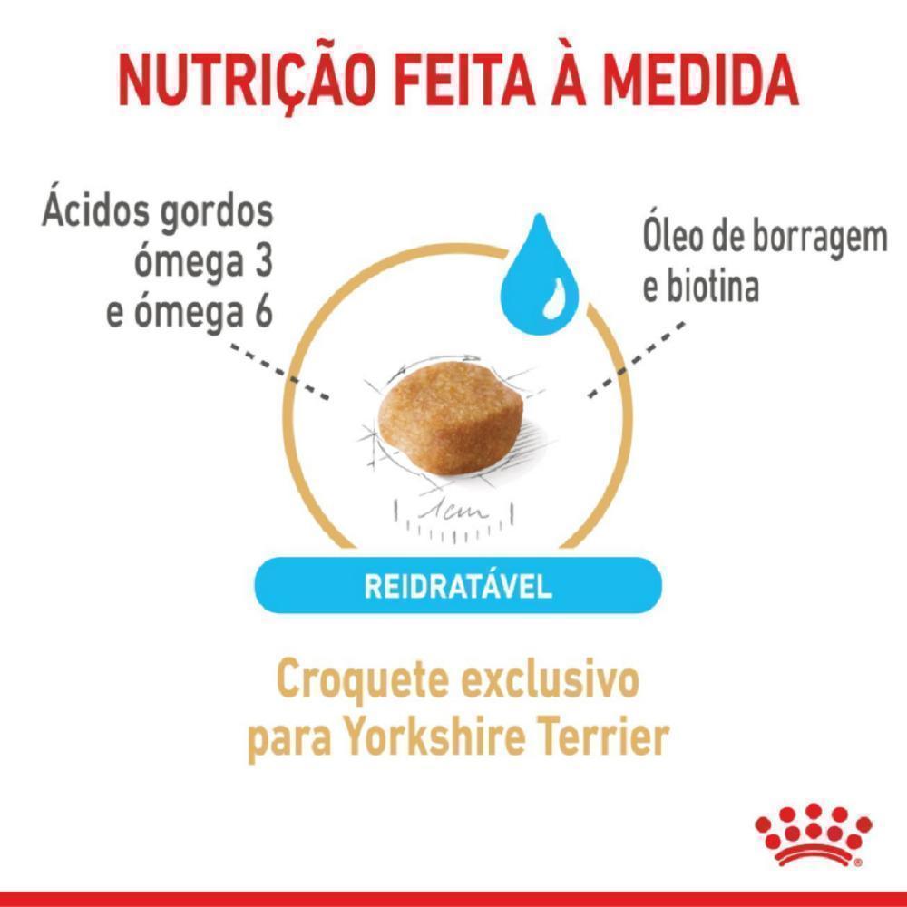 Ração Seca Royal Canin para Cães Adultos da Raça Yorkshire com 8 Anos ou mais - 2,5 Kg
