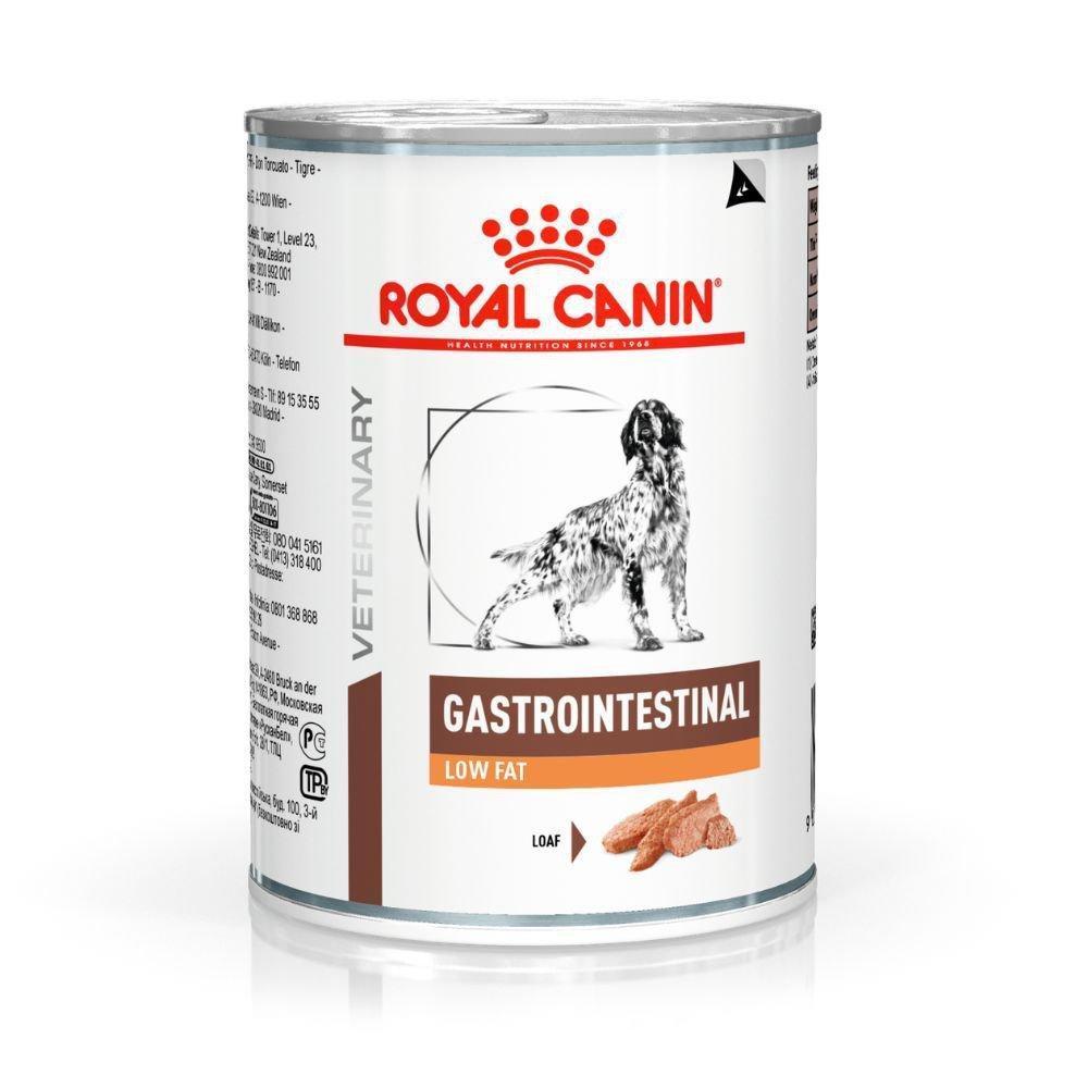 Ração Úmida Royal Canin Lata Veterinary Diet Gastrointestinal Low Fat para Cães Adultos - 420 g