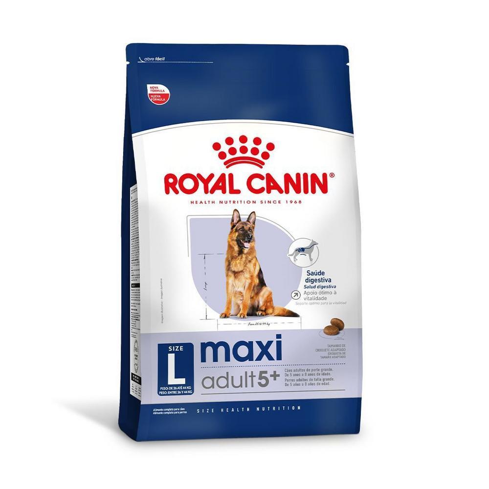 Ração Seca Royal Canin Maxi Adult 5+ para Cães Adultos de Porte Grande com 5 Anos ou mais - 12 KG