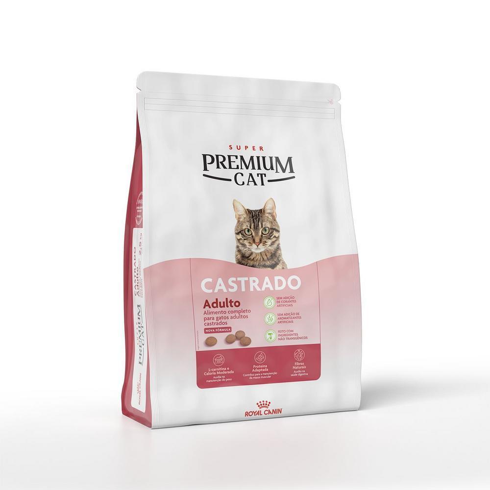 Ração Seca Royal Canin Super Premium Cat para Gatos Adultos Castrados - 2,5kgs