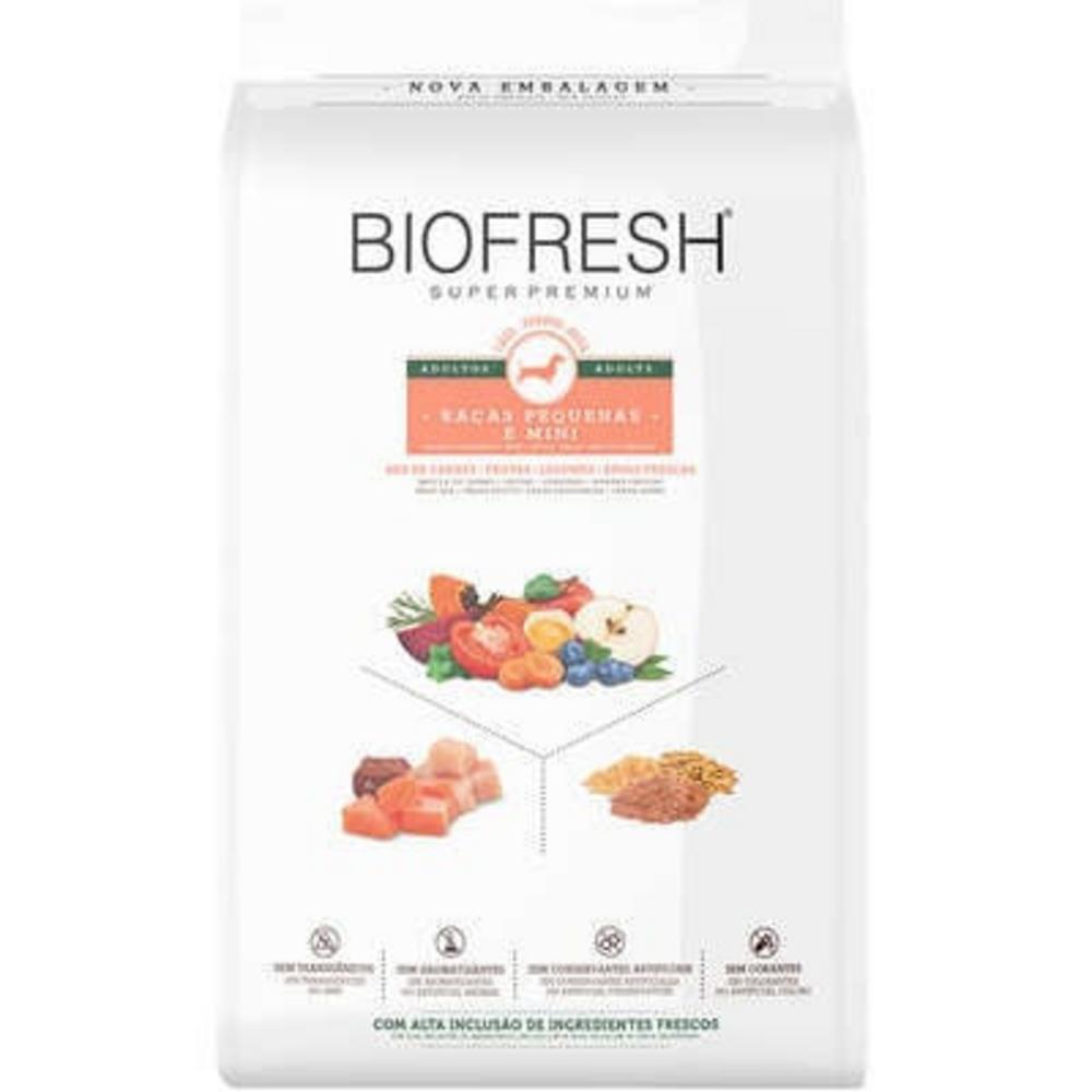 Ração Seca Biofresh Mix de Carne, Frutas, Legumes e Ervas Frescas Cães Adultos de Raças Pequenas e Minis - 10,1Kg