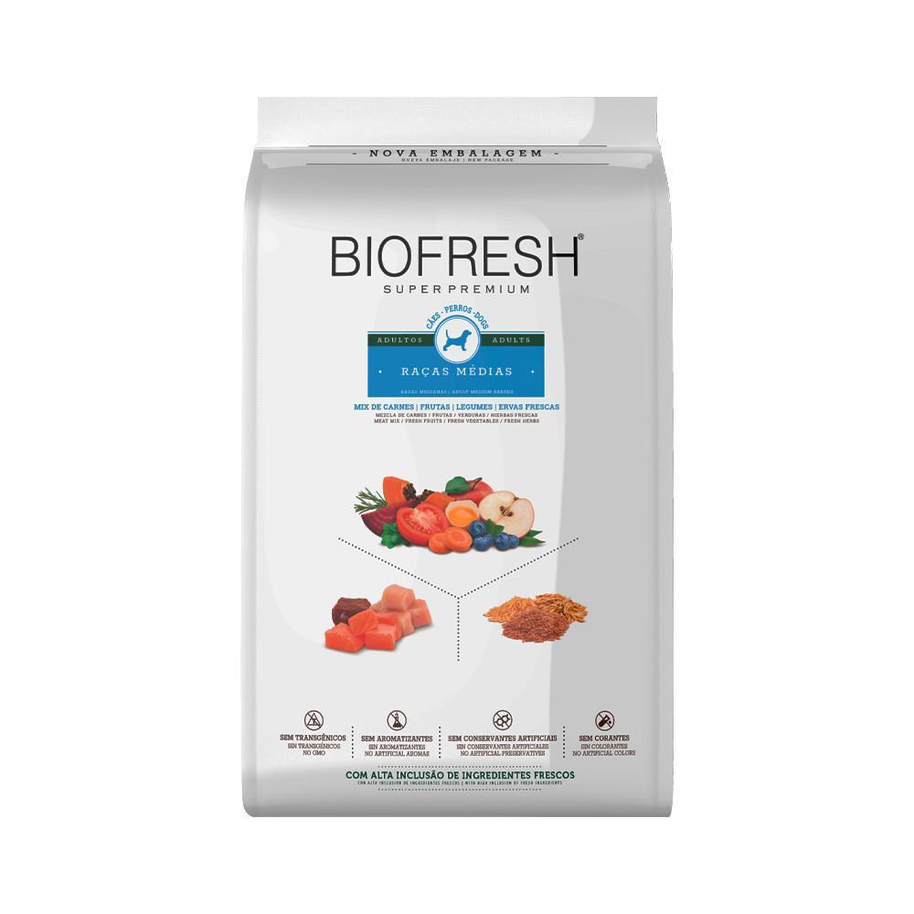 Ração Biofresh para Cães Adultos de Raças Médias Mix de Carne, Frutas, Legumes e Ervas  10.1kg