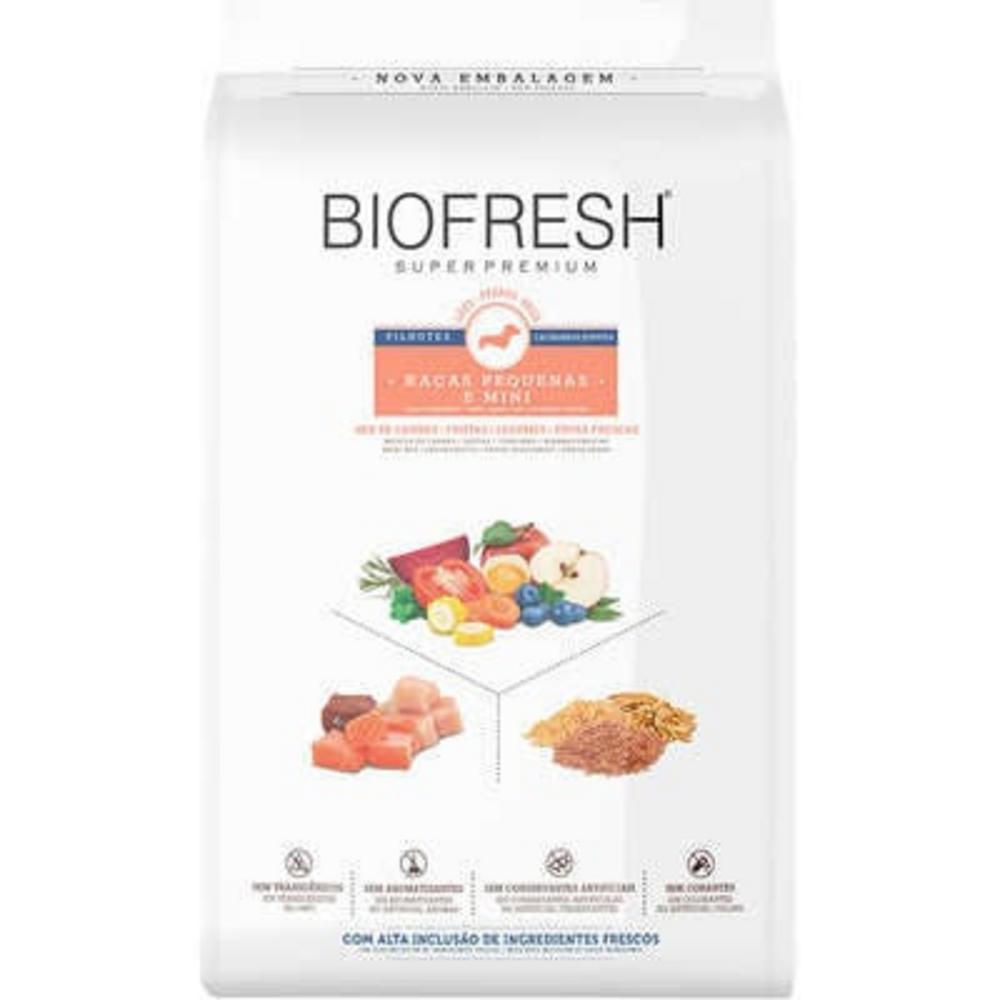 Ração Seca Biofresh Mix de Carne, Frutas, Legumes e Ervas Frescas Cães Filhotes de Raças Pequenas e Minis - 10,1Kg