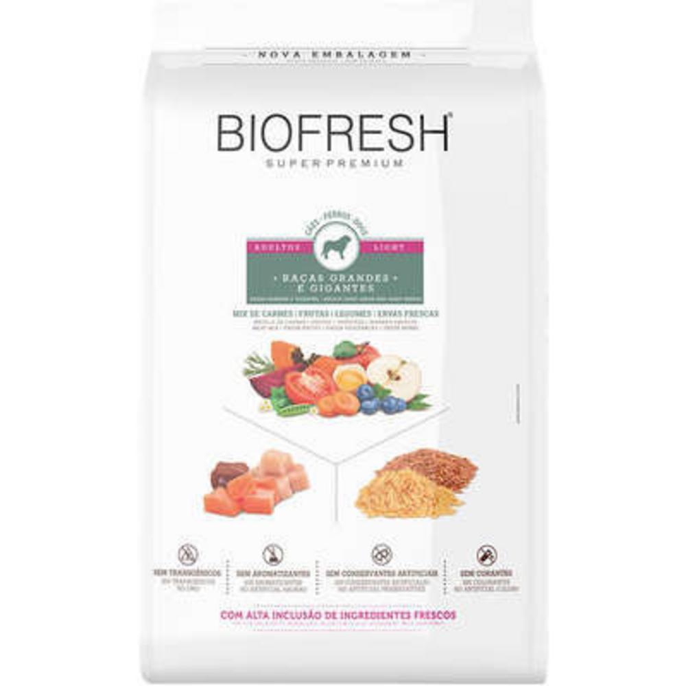 Ração Seca Biofresh Mix de Carne, Frutas, Legumes e Ervas Frescas Light Cães de Raças Grandes e Gigantes - 15Kg