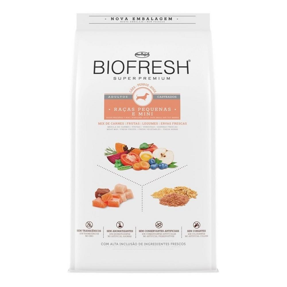 Ração Biofresh Cães Adultos Castrados Raças Peq/ Mini 3Kg
