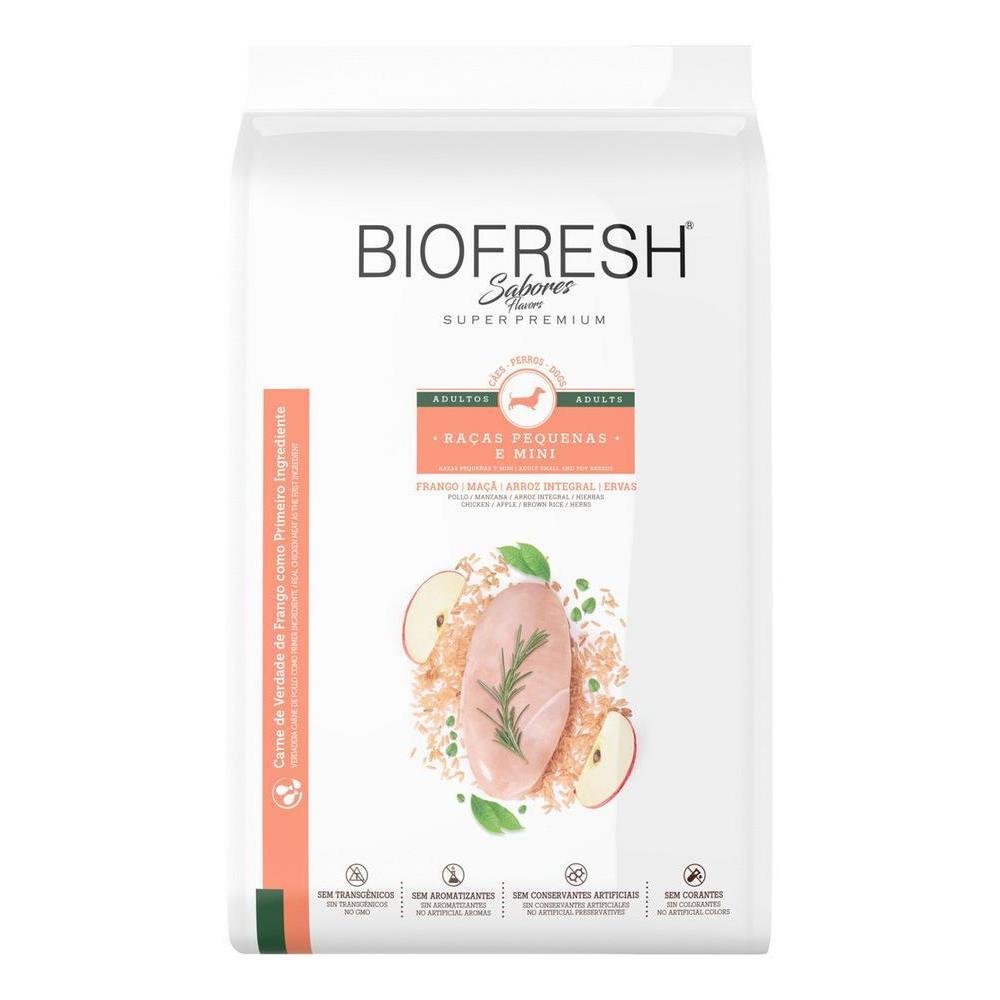 Ração Seca Biofresh Mix de Frango, Maça, Arroz Integral e Ervas para Cães Adultos de Pequeno e Mini Porte 10.1kg