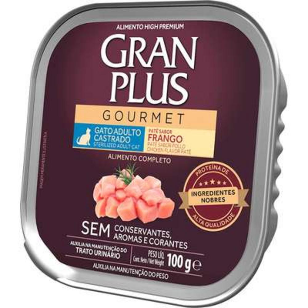 Ração Úmida GranPlus Gourmet Patê Frango para Gatos Castrados - 100 g