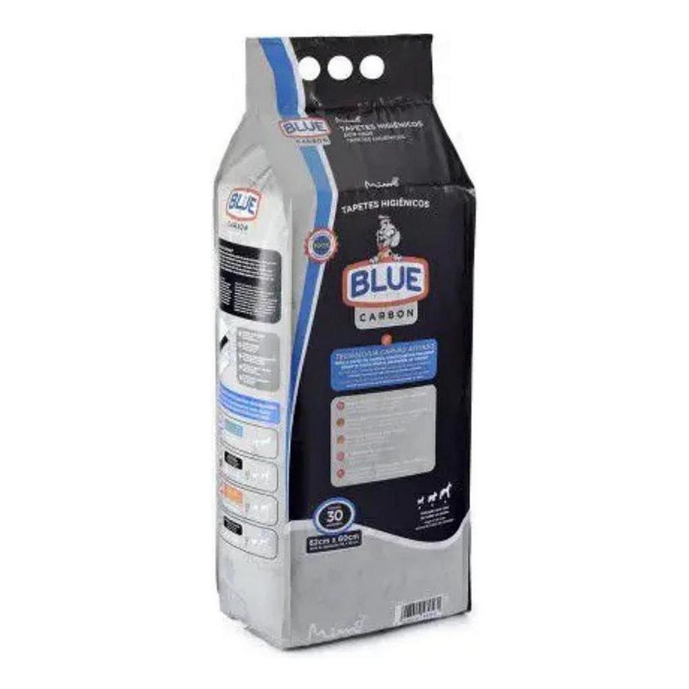 Tapete Higiênico Grande para Cachorro Blue Carbon com 30Un 82X60cm
