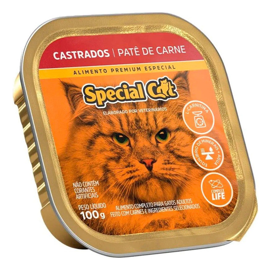 Patê Special Cat Castrado Carne 100Gr