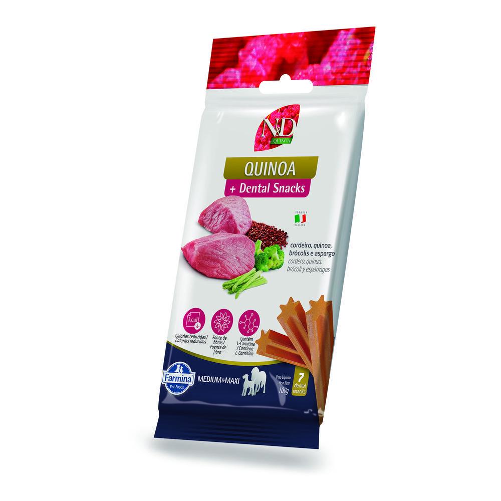 Petisco Dental N&D Quinoa Controle de Calorias para Cães de Raças Médias e Grandes Sabor Cordeiro, Quinoa, Brócolis e Aspargo 100g