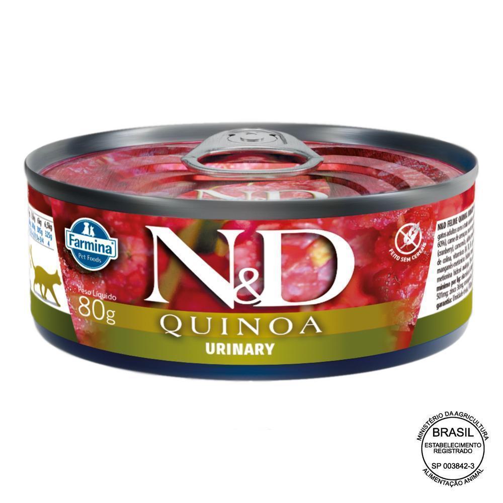 N&D Quinoa para Gatos Adultos de Todas as Raças Sabor Quinoa, Coco e Pato 80g