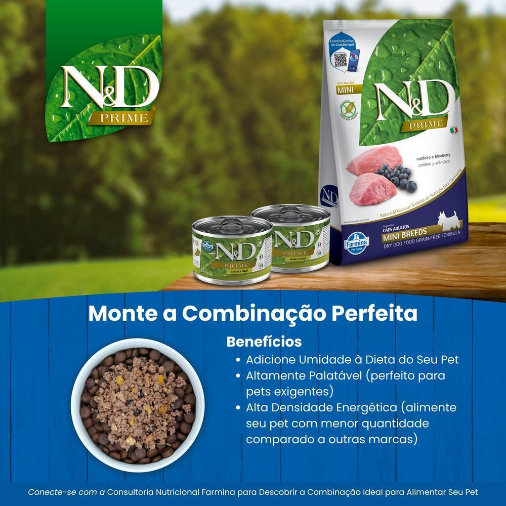 N&D Prime para Cães Adultos de Todas as Raças Sabor Javali e Maçã 140g