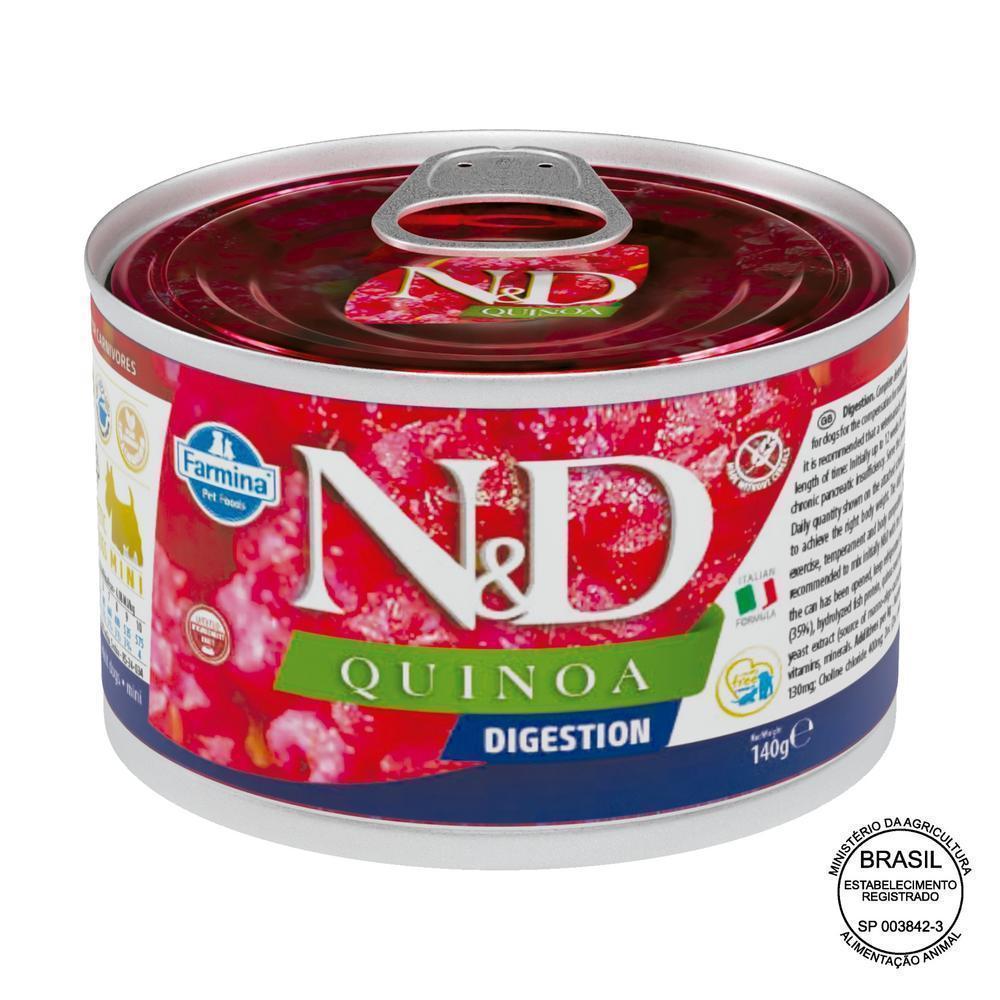 N&D Quinoa para Cães Adultos de Todas as Raças Sabor Quinoa, Brocolis, Aspargos e Cordeiro 140g