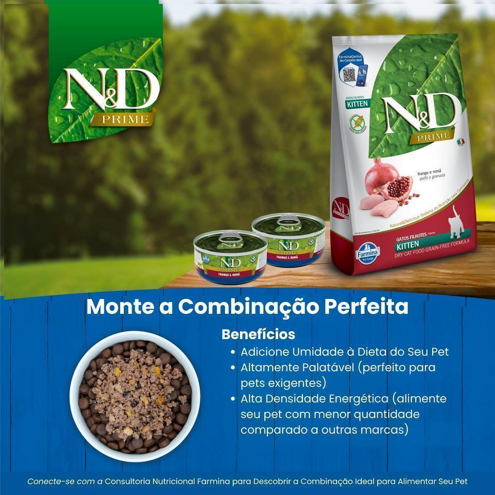 N&D Pumpkin para Gatos Filhotes de Todas as Raças Sabor Frango e Romã 70g