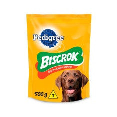 Biscoito Pedigree Biscrok Para Cães Adultos Raças Grandes Sabor Leite 500 g