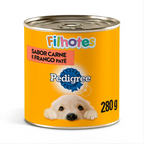 Ração Úmida Pedigree Lata Patê de Carne e Frango para Cães Filhotes 280g