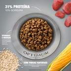 Ração Optimum para Gatos Adultos Sabor Carne 1kg