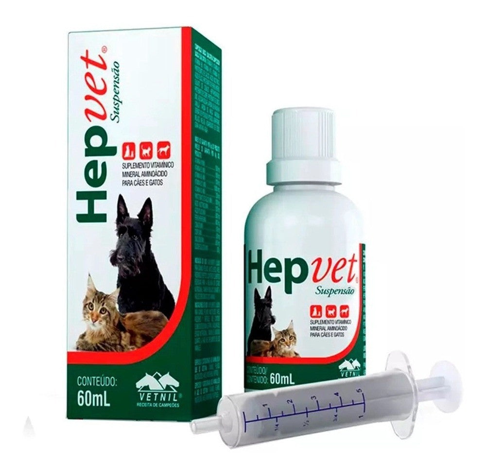 Suplemento Vetnil Hepvet Suspensão 60Ml