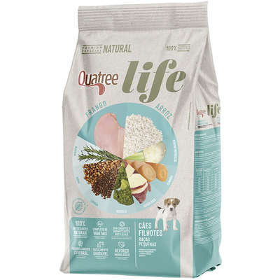 Ração Seca Quatree Life Frango e Arroz Cães Filhotes Raças Pequenas 10.1kg