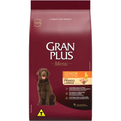 Ração Affinity Petcare Menu Sênior Frango e Arroz para Cães Idosos Granplus 15Kg