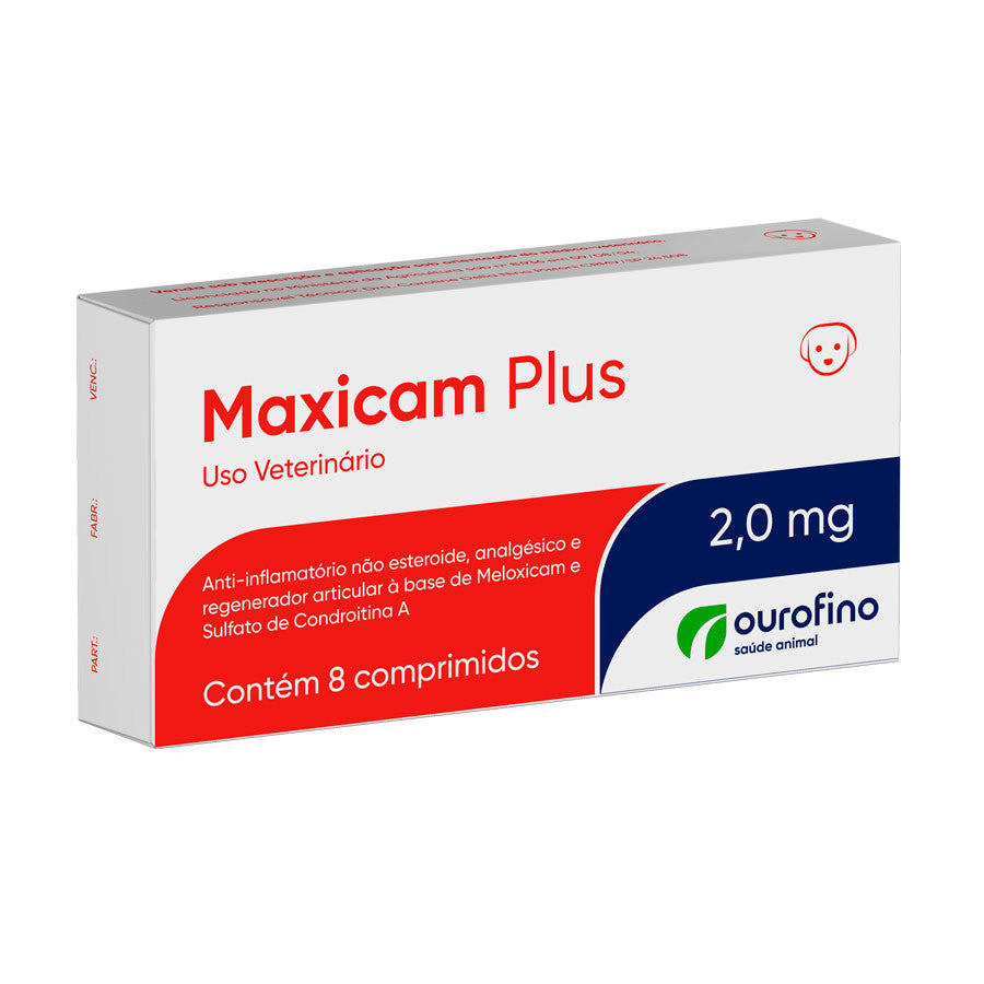 Maxicam Plus Ourofino 2mg 8 Comprimidos