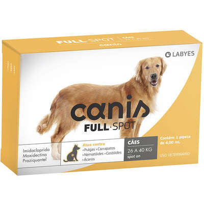 Antiparasitário Labyes Canis Full Spot para Cães de 26Kg até 40Kg - 1 Pipeta