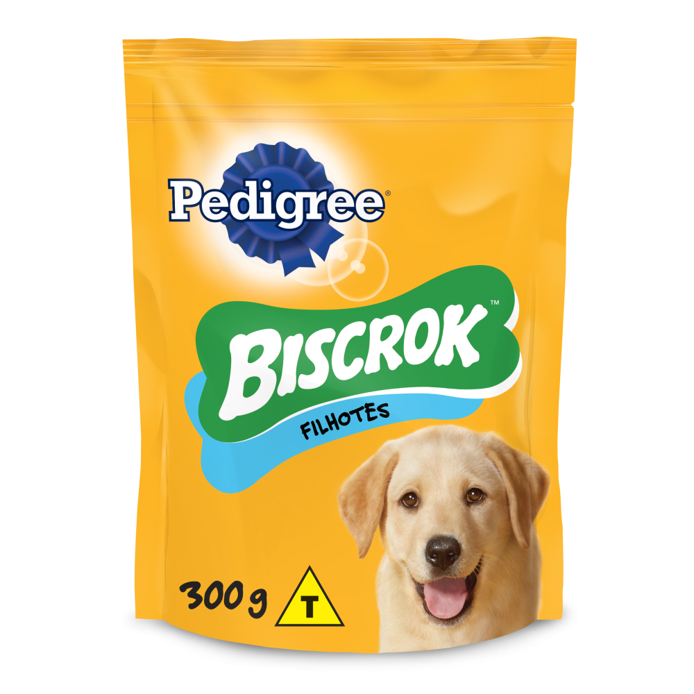 Biscoito Pedigree Biscrok Para Cães Filhotes 300g 4un