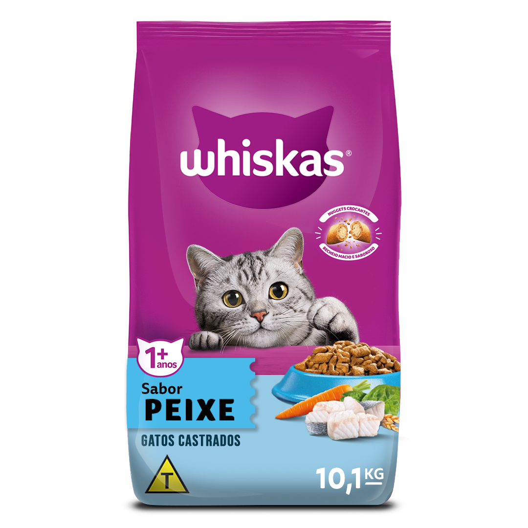 Ração Whiskas Peixe Gatos Adultos Castrados 10,1 kg