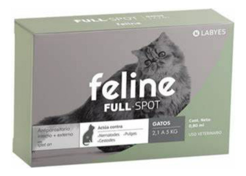 Vermífugo Labyes Feline Endospot para Gatos de até 2kg
