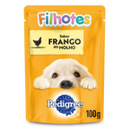Ração Úmida Pedigree Sachê Frango ao Molho para Cães Filhotes 100 g 15un