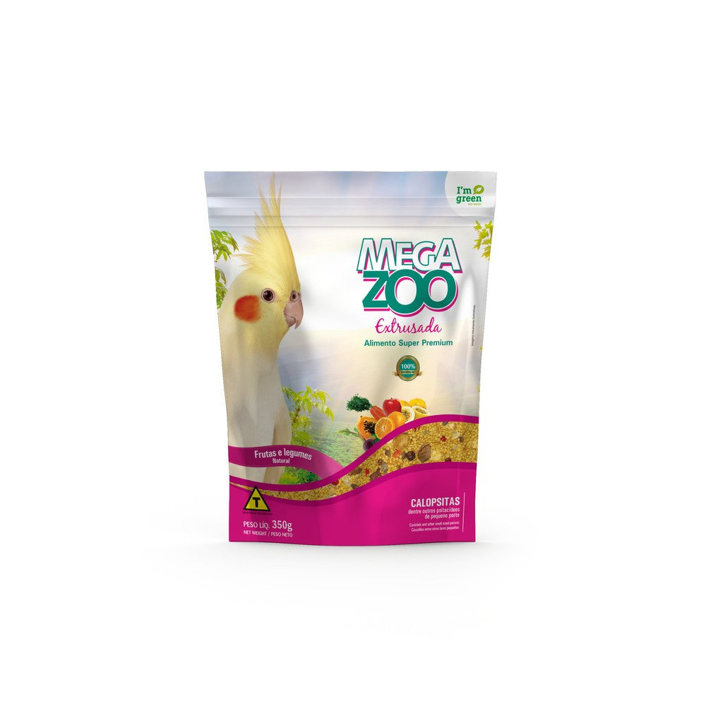 Megazoo Extrusada Calopsitas Frutas E Leg 350G