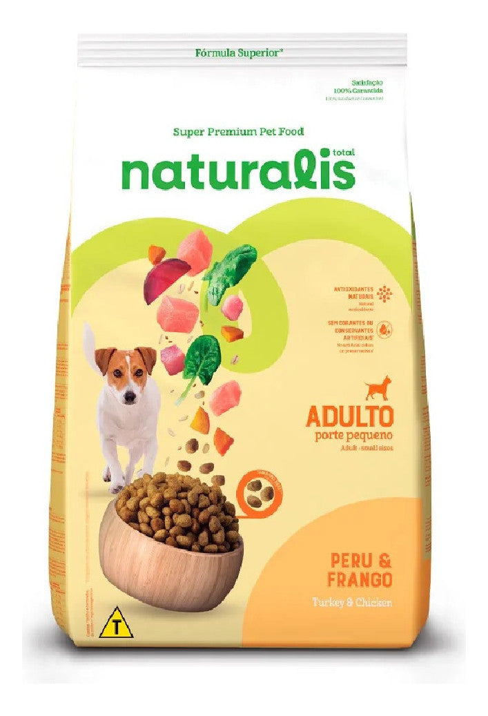 Ração Naturalis para Cães Adultos de Porte Pequeno sabor Peru e Frango 10.1kg