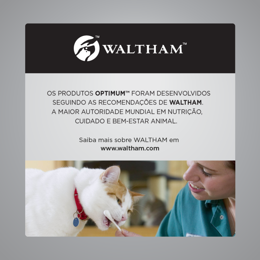 Ração Optimum para Gatos Adultos Sabor Carne 1kg